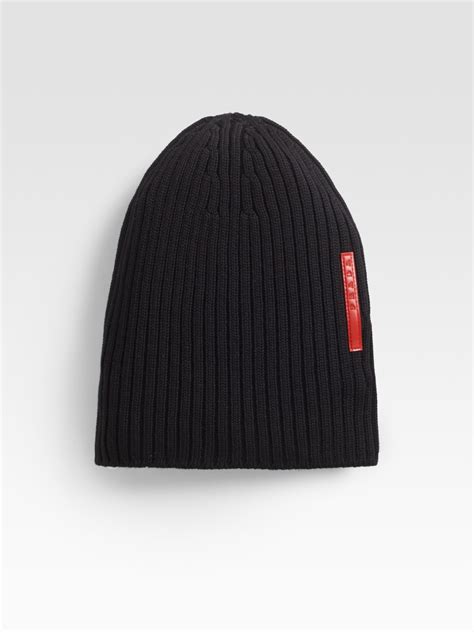 prada mens visor|Prada wool beanie.